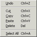 The Edit Menu